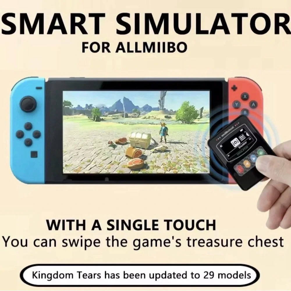 New Version Amiibo NFC HD OLED Bluetooth Emulator for Switch/3DS/Wii U Game